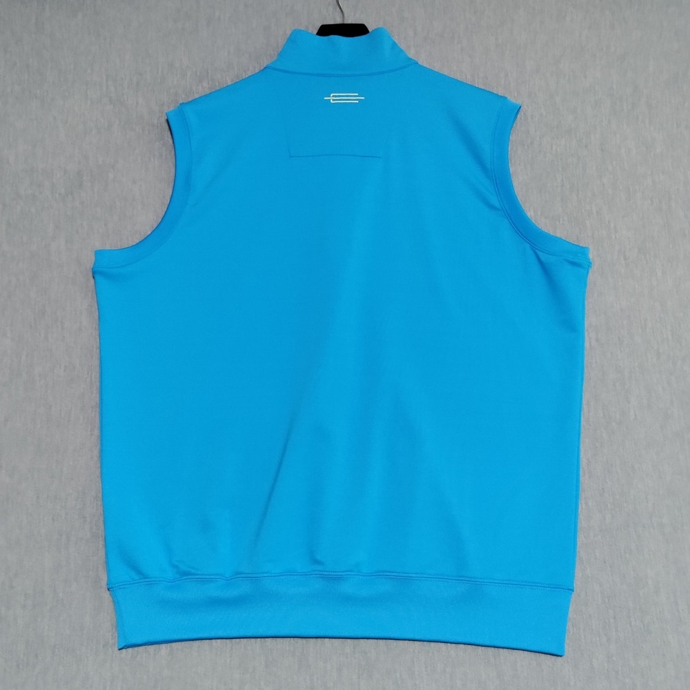 Carnoustie Golf Vest Mens Large 1/4 Zip Performance Pullover Blue Preppy Classic - Picture 3 of 12